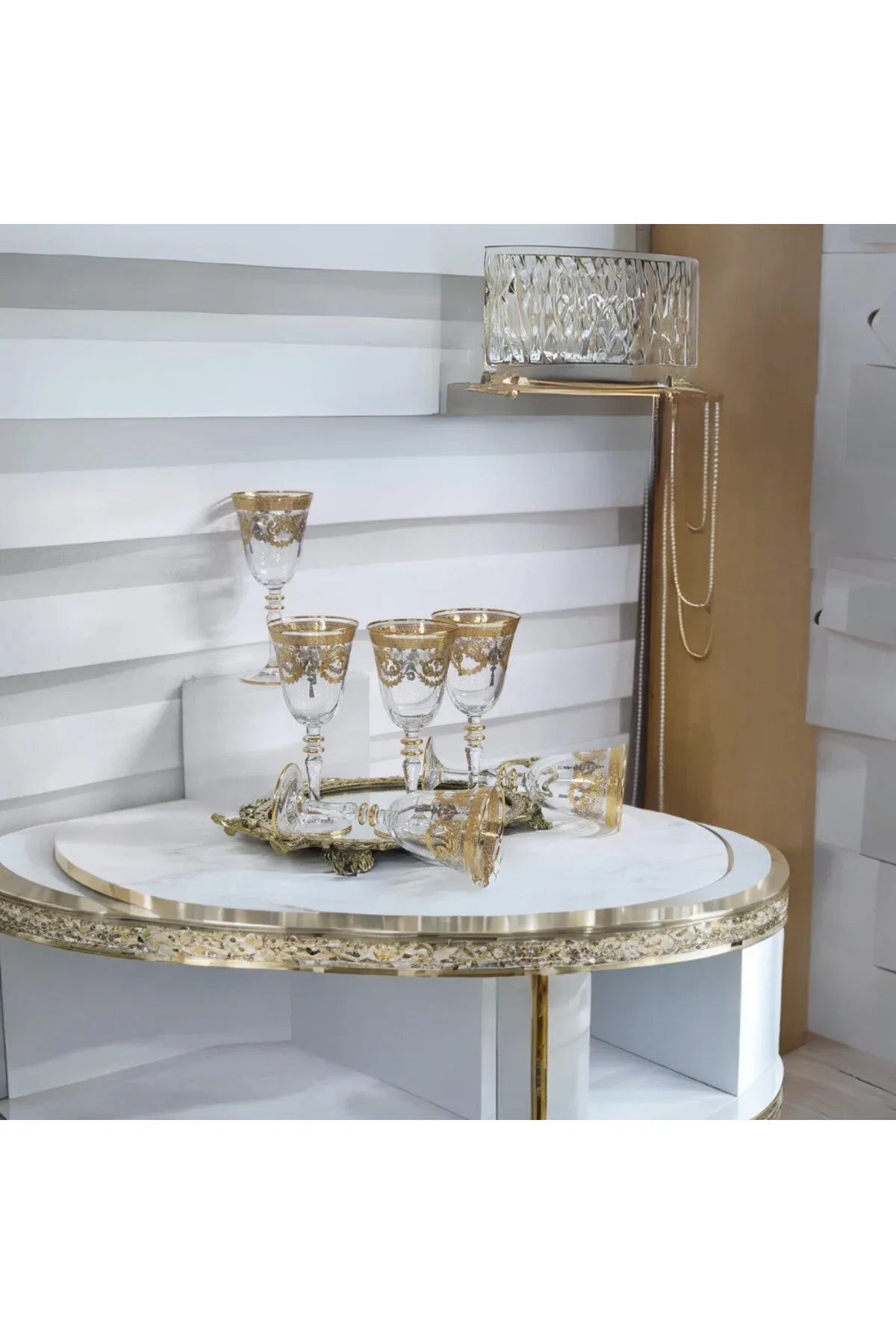 Alegro Gold 6'lı Ayaklı Kadeh