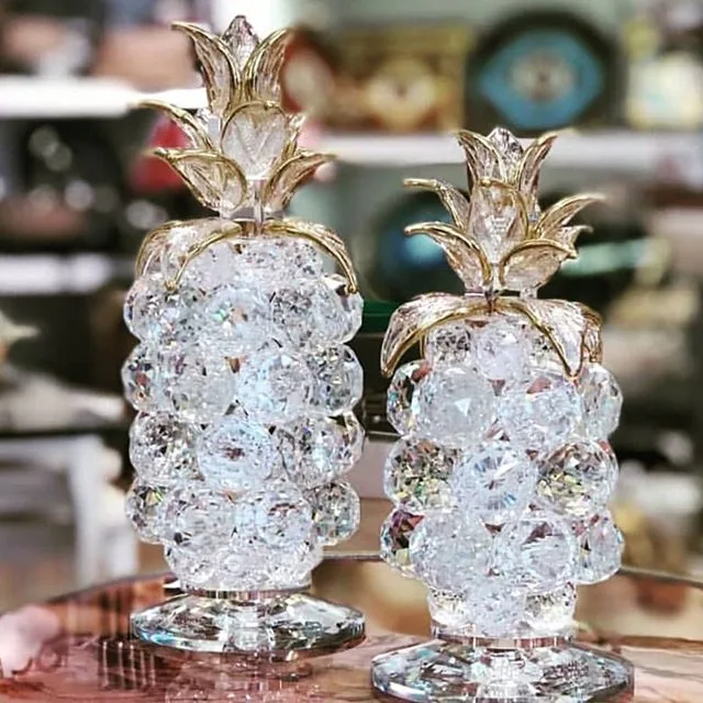 Kristal Ananas Dekortif Obje