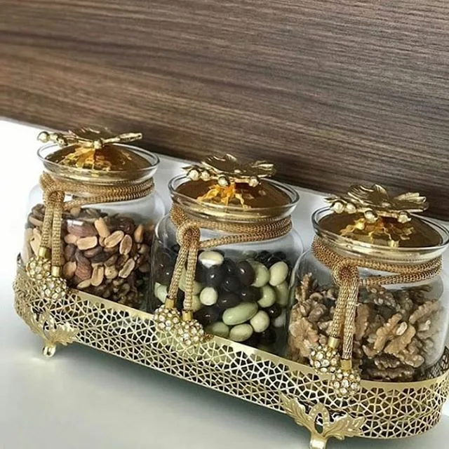 Kavanoz Seti 3'lü Standlı