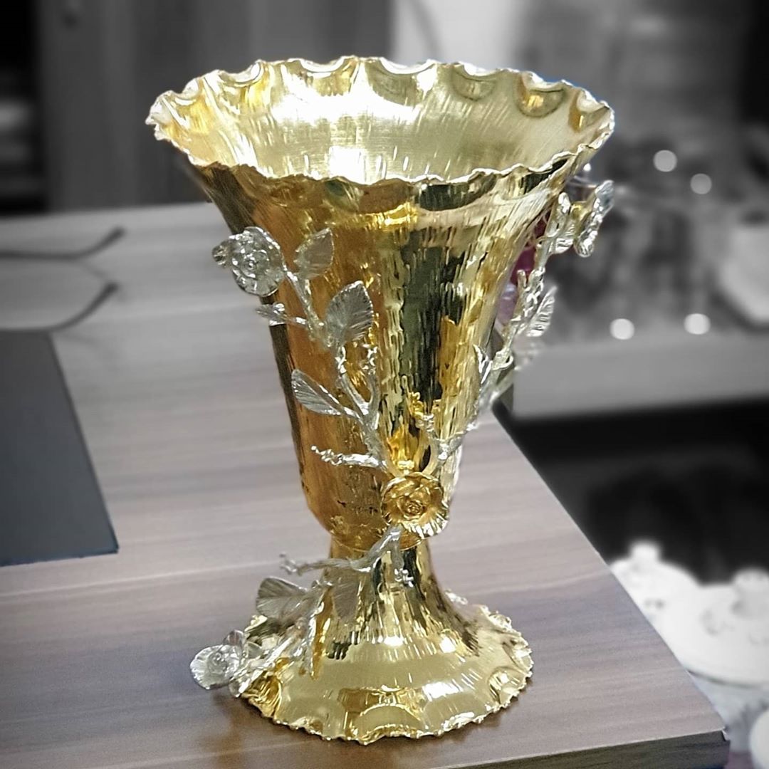 Dekoratif Pirinç Vazo Dekoratif Pirinç Vazo