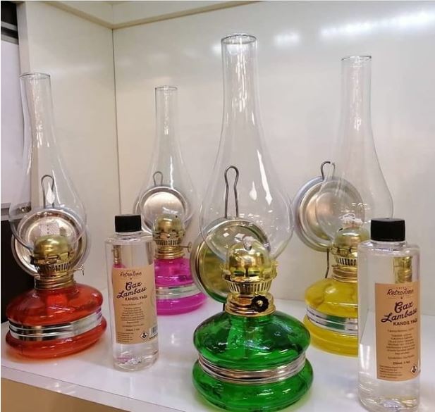 Gaz Lambası Renkli Kandil