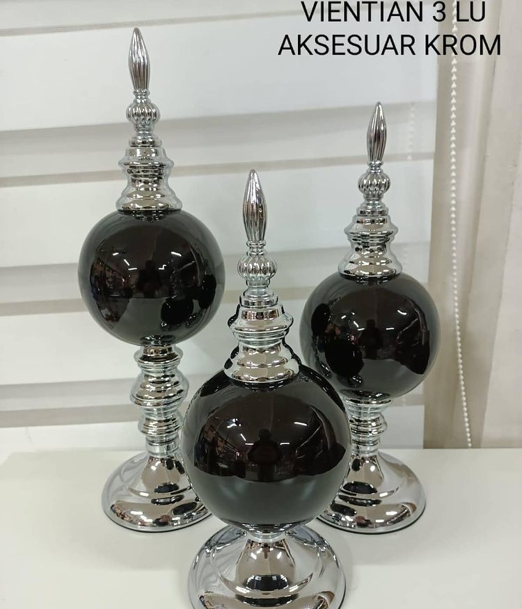 3'lü Dekoratif Metal Obje Vientian